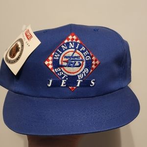 Vintage 90s NHL Winnipeg Jets Krystal Cap Snapback Deadstock